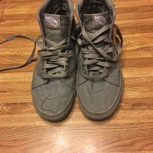 Used Vans Grey Hi-Tops size 7.5